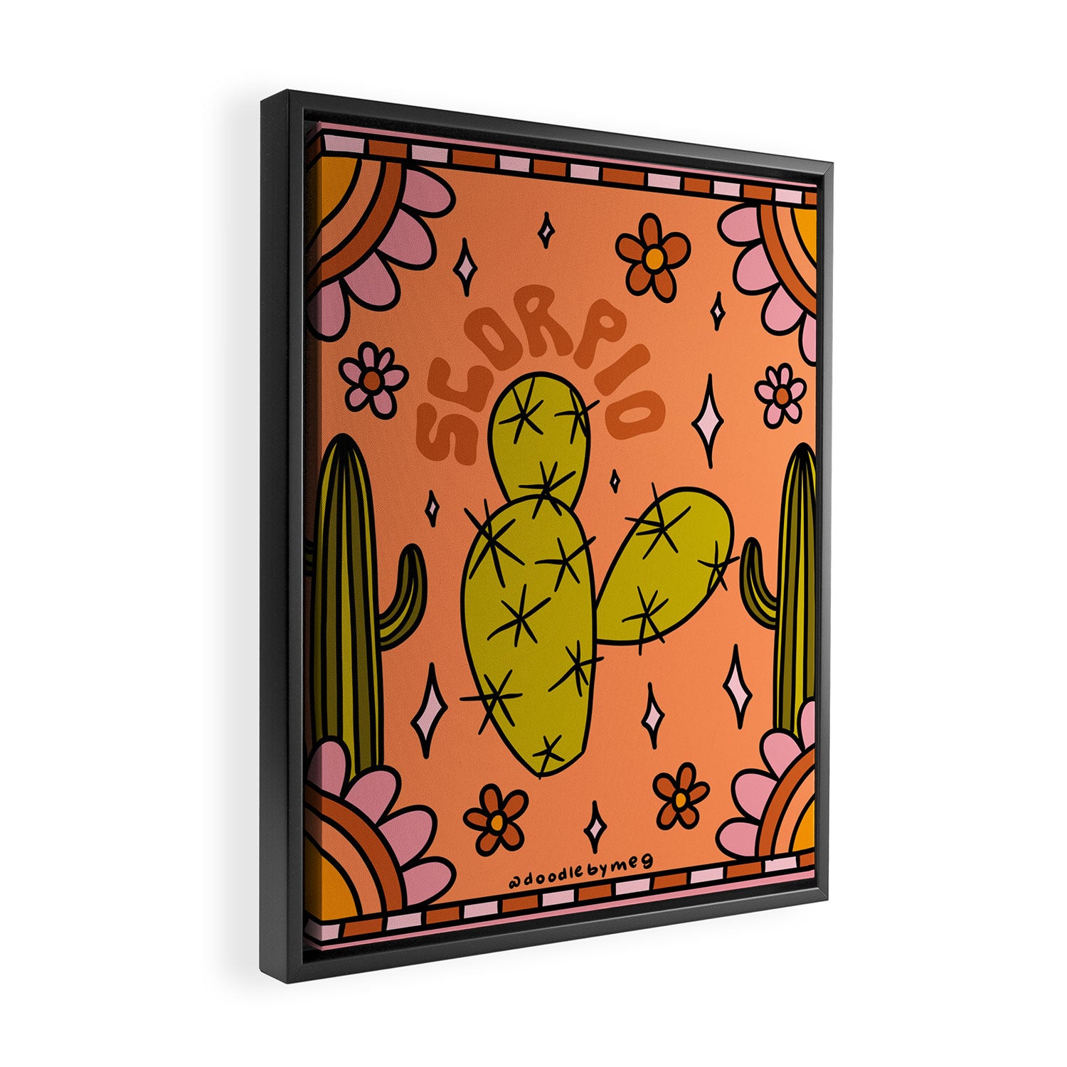 Scorpio Cactus Framed Canvas Print Gallery Image 2