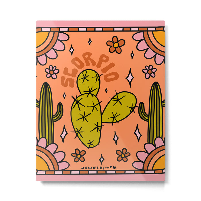 Scorpio Cactus Metal Print Gallery Image 1
