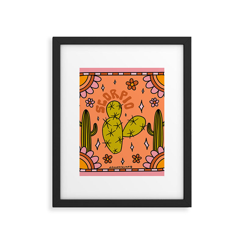 Scorpio Cactus Framed Art Print Gallery Image 6