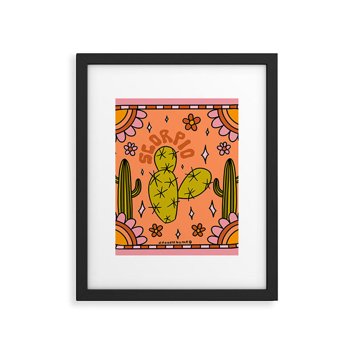 Scorpio Cactus Framed Art Print Gallery Image 1