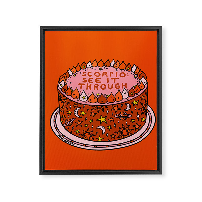 Scorpio Cake Framed Canvas Print Gallery Image 8