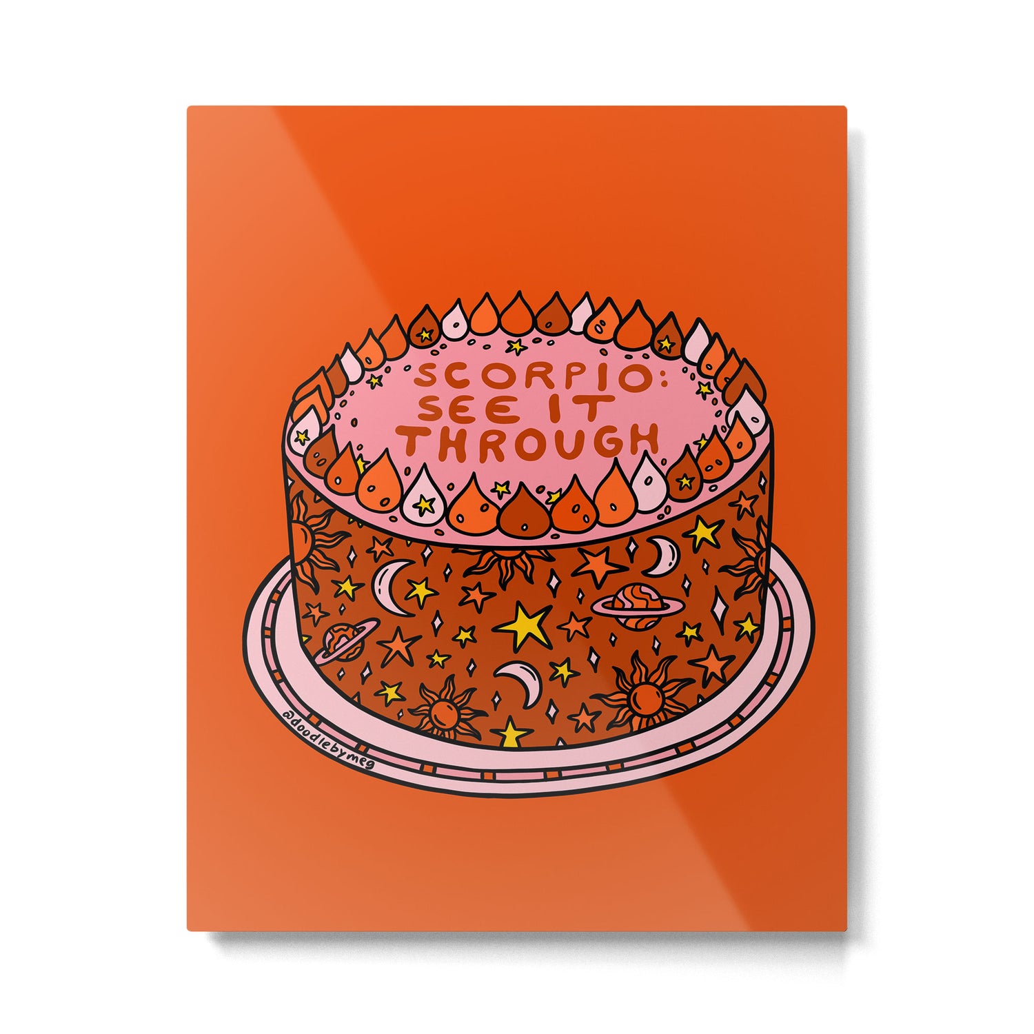 Scorpio Cake Metal Print Gallery Image 6