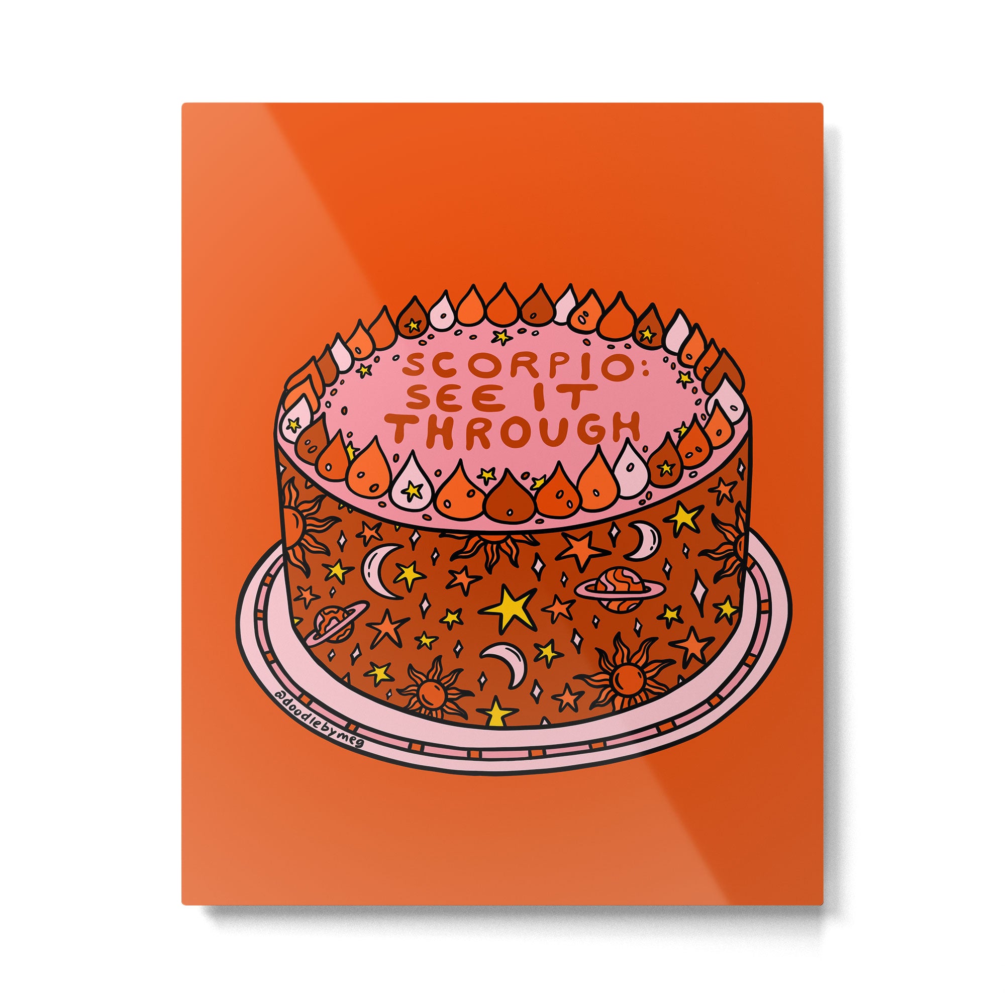 Scorpio Cake Metal Print Gallery Image 6