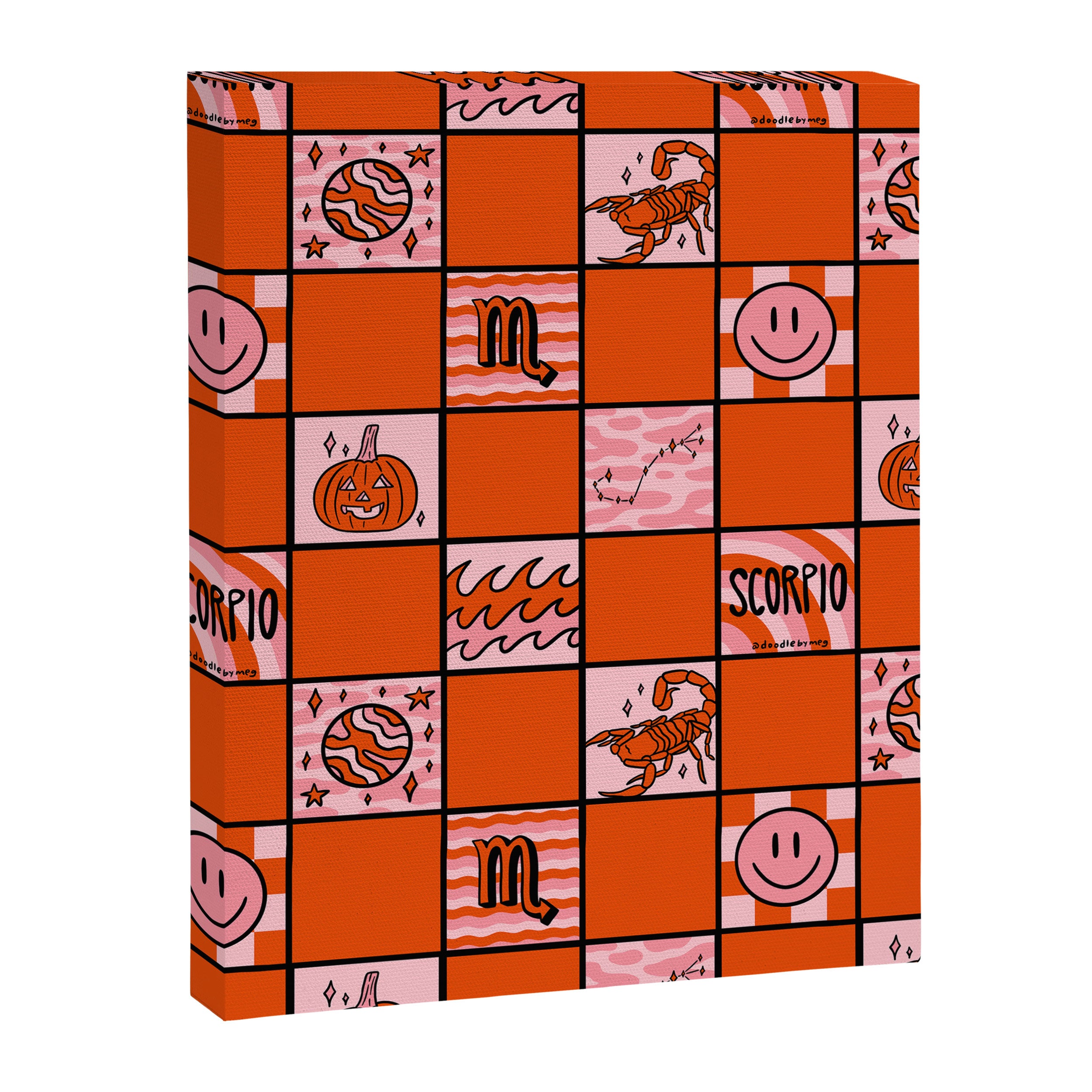 Scorpio Checkered Print Canvas Print Gallery Image 8