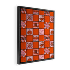 Scorpio Checkered Print Framed Canvas Print Gallery Image 2