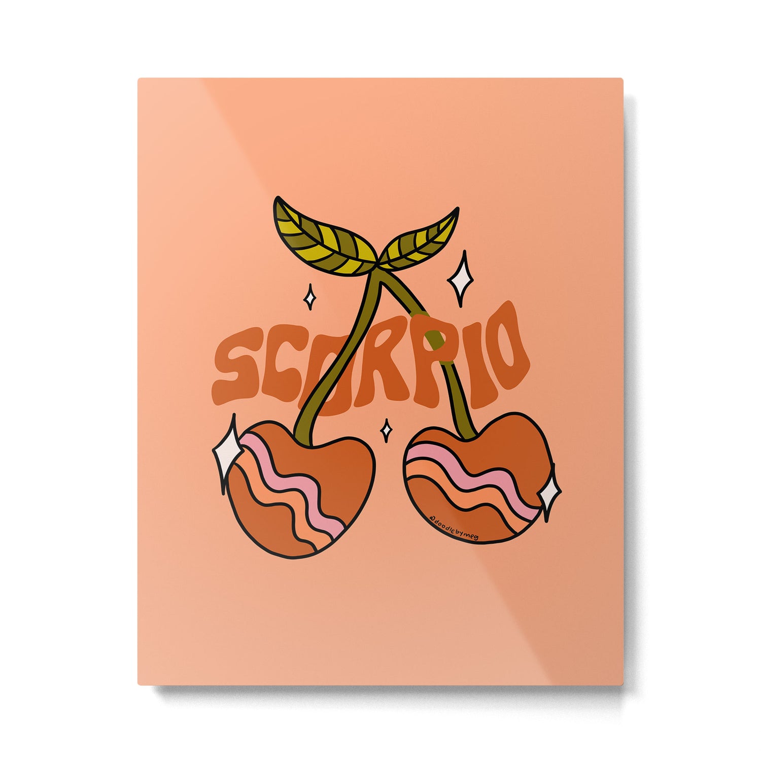 Scorpio Cherries Metal Print Gallery Image 6