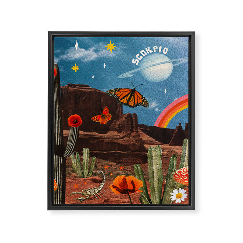 Scorpio Collage Framed Canvas Print Gallery Image 8