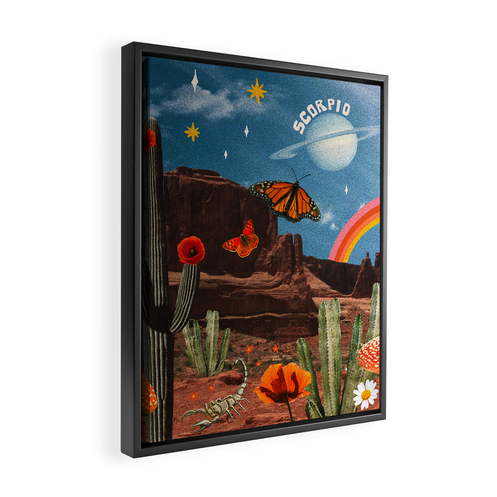 Scorpio Collage Framed Canvas Print Gallery Image 2