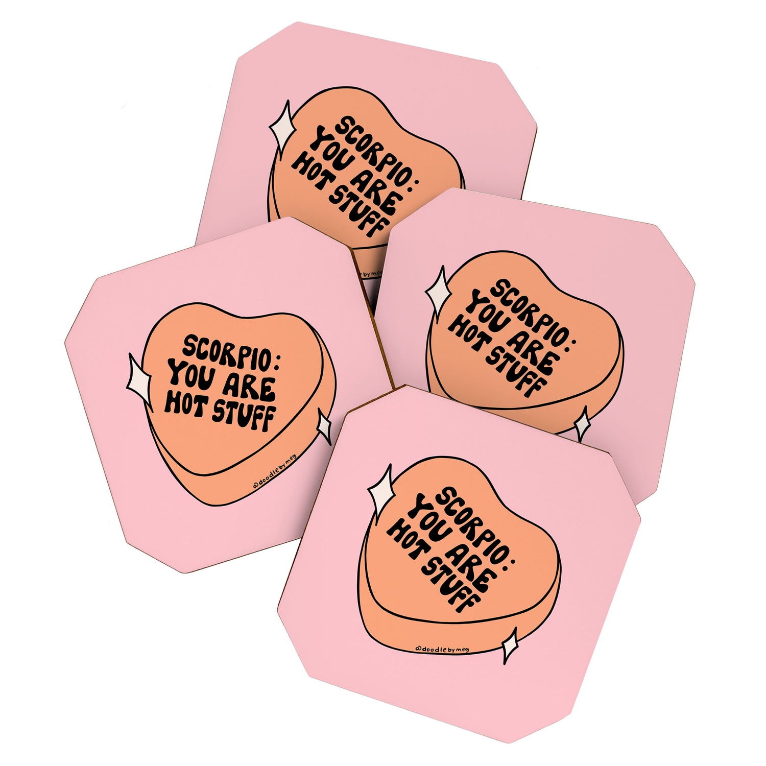 Scorpio Conversation Heart Coaster Gallery Image 1