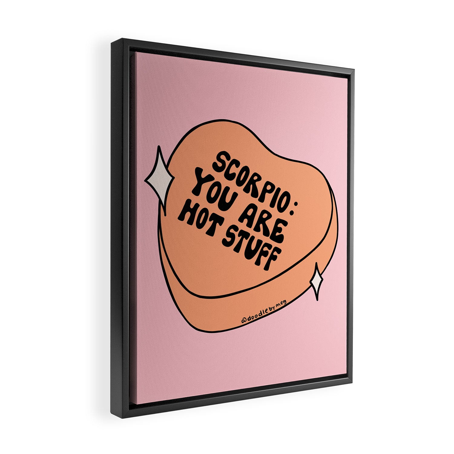 Scorpio Conversation Heart Framed Canvas Print Gallery Image 2