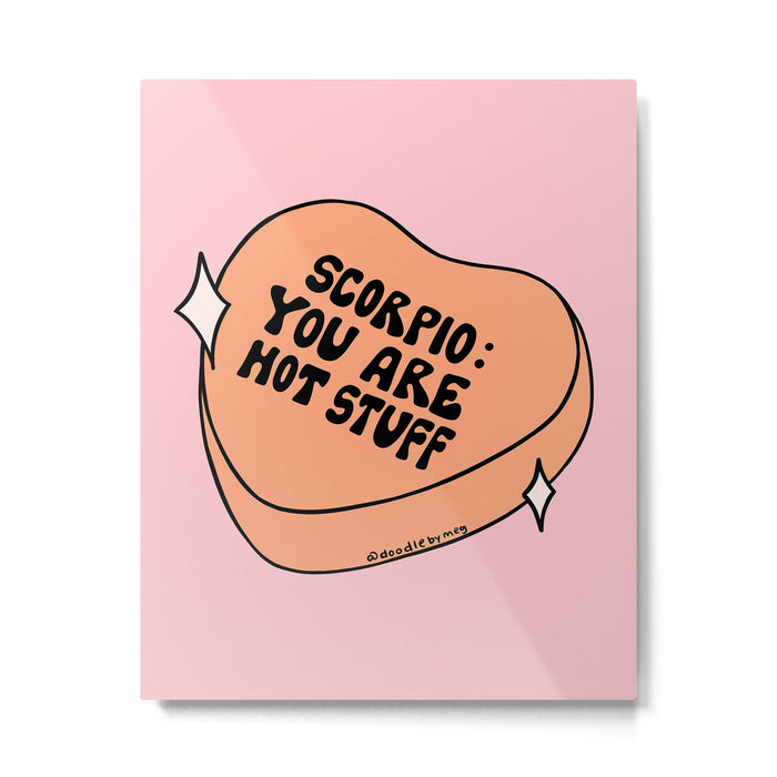 Scorpio Conversation Heart Metal Print Gallery Image 1