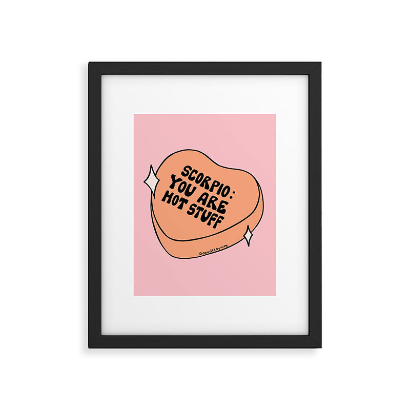 Scorpio Conversation Heart Framed Art Print Gallery Image 6