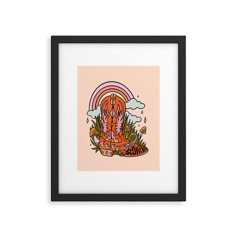 Scorpio Cowboy Boots Framed Art Print Gallery Image 4