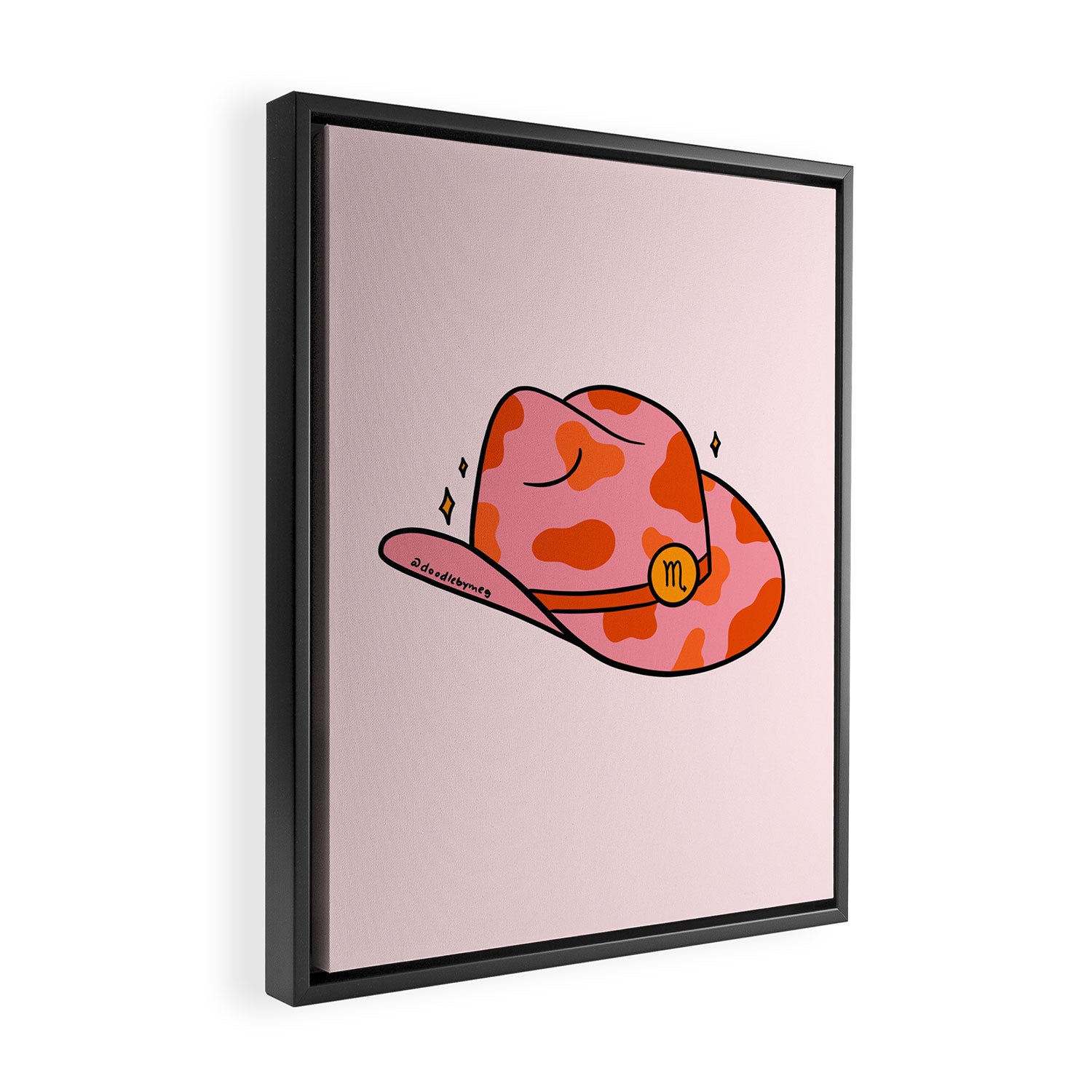 Scorpio Cowboy Hat Framed Canvas Print Gallery Image 2