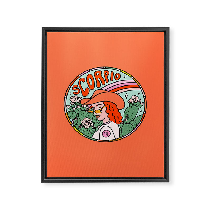 Scorpio Cowgirl Framed Canvas Print Gallery Image 8