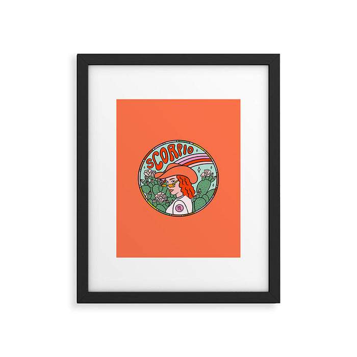 Scorpio Cowgirl Framed Art Print Gallery Image 1