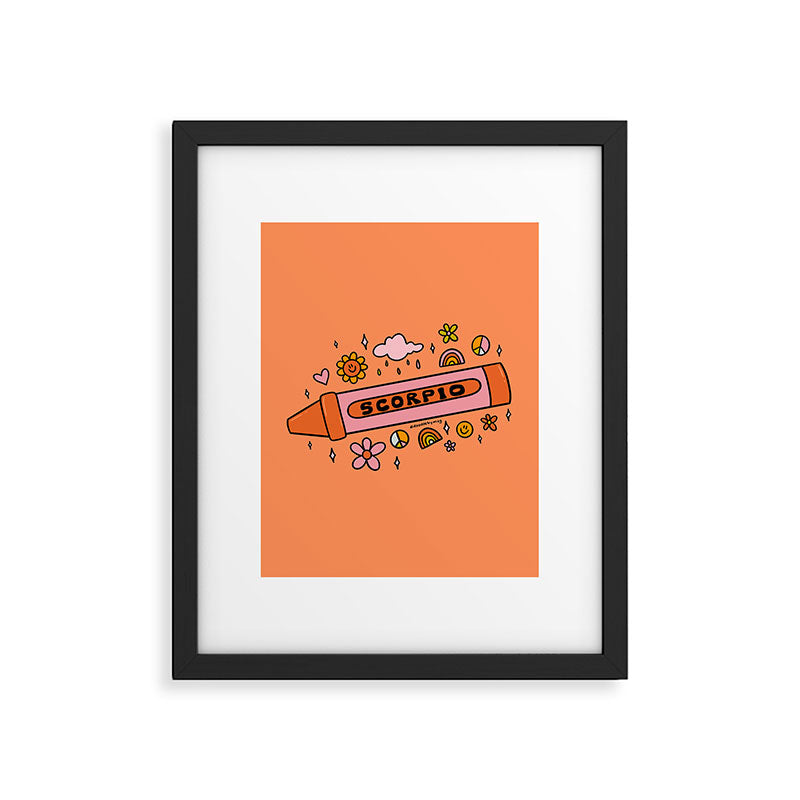 Scorpio Crayon Framed Art Print Gallery Image 6