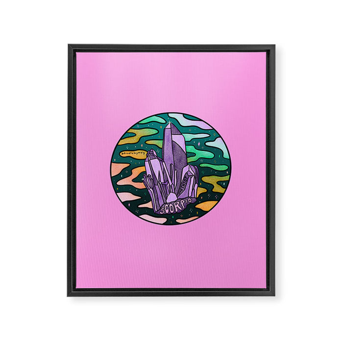 Scorpio Crystal Framed Canvas Print Gallery Image 1