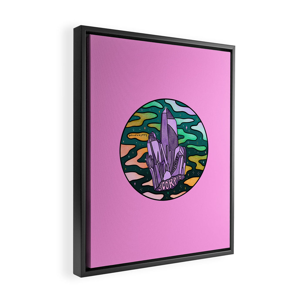 Scorpio Crystal Framed Canvas Print Gallery Image 2