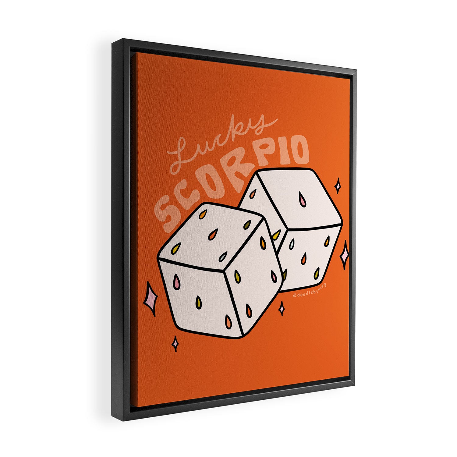 Scorpio Dice Framed Canvas Print Gallery Image 2