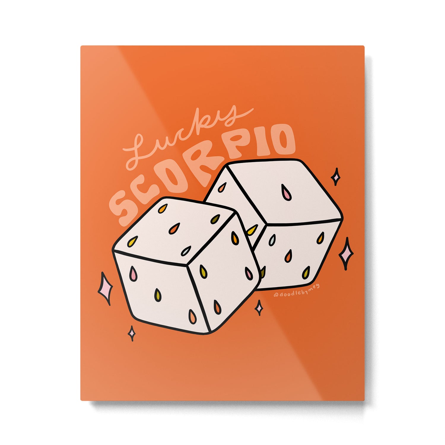 Scorpio Dice Metal Print Gallery Image 6