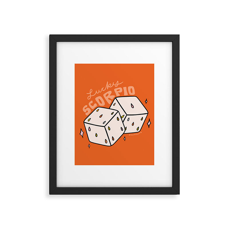 Scorpio Dice Framed Art Print Gallery Image 6
