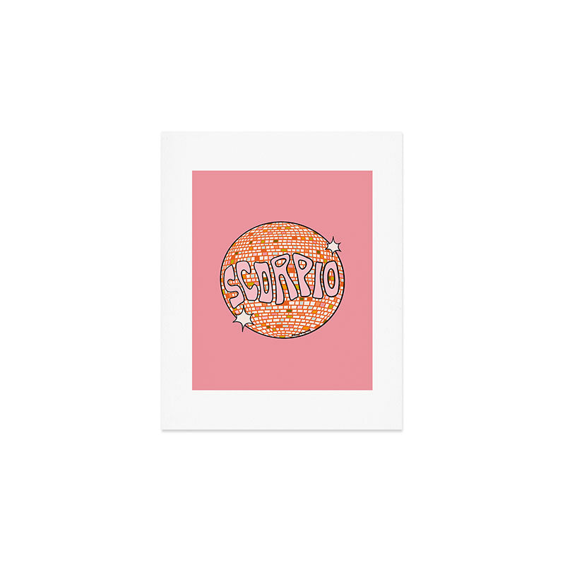 Scorpio Disco Ball Art Print Gallery Image 1