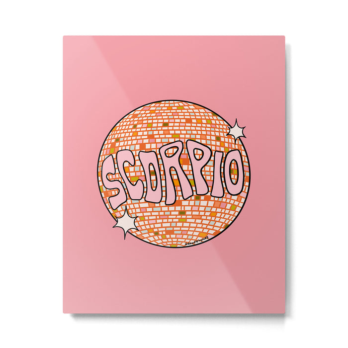 Scorpio Disco Ball Metal Print Gallery Image 1