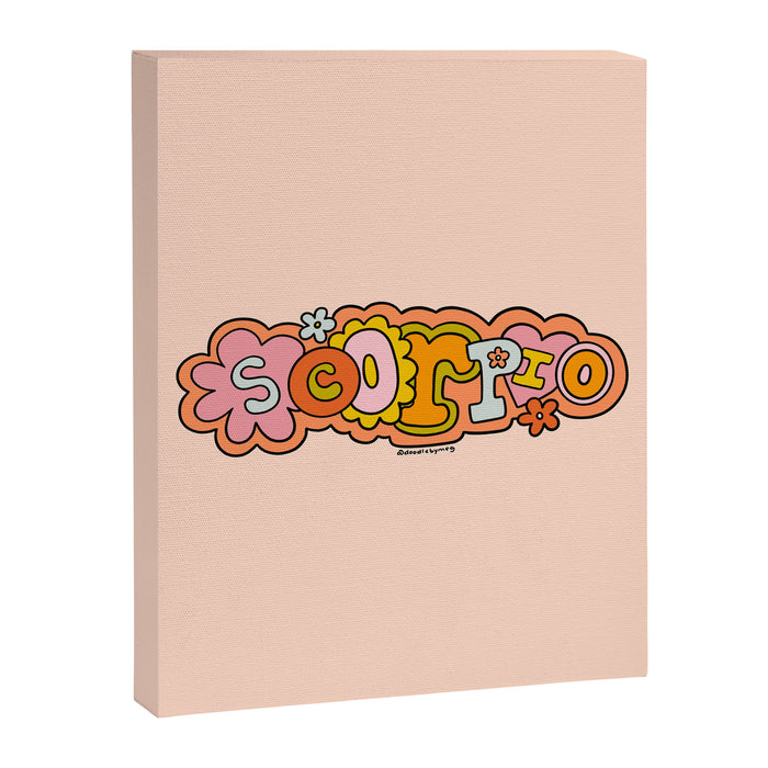 Scorpio Doodle Letters Canvas Print Gallery Image 1
