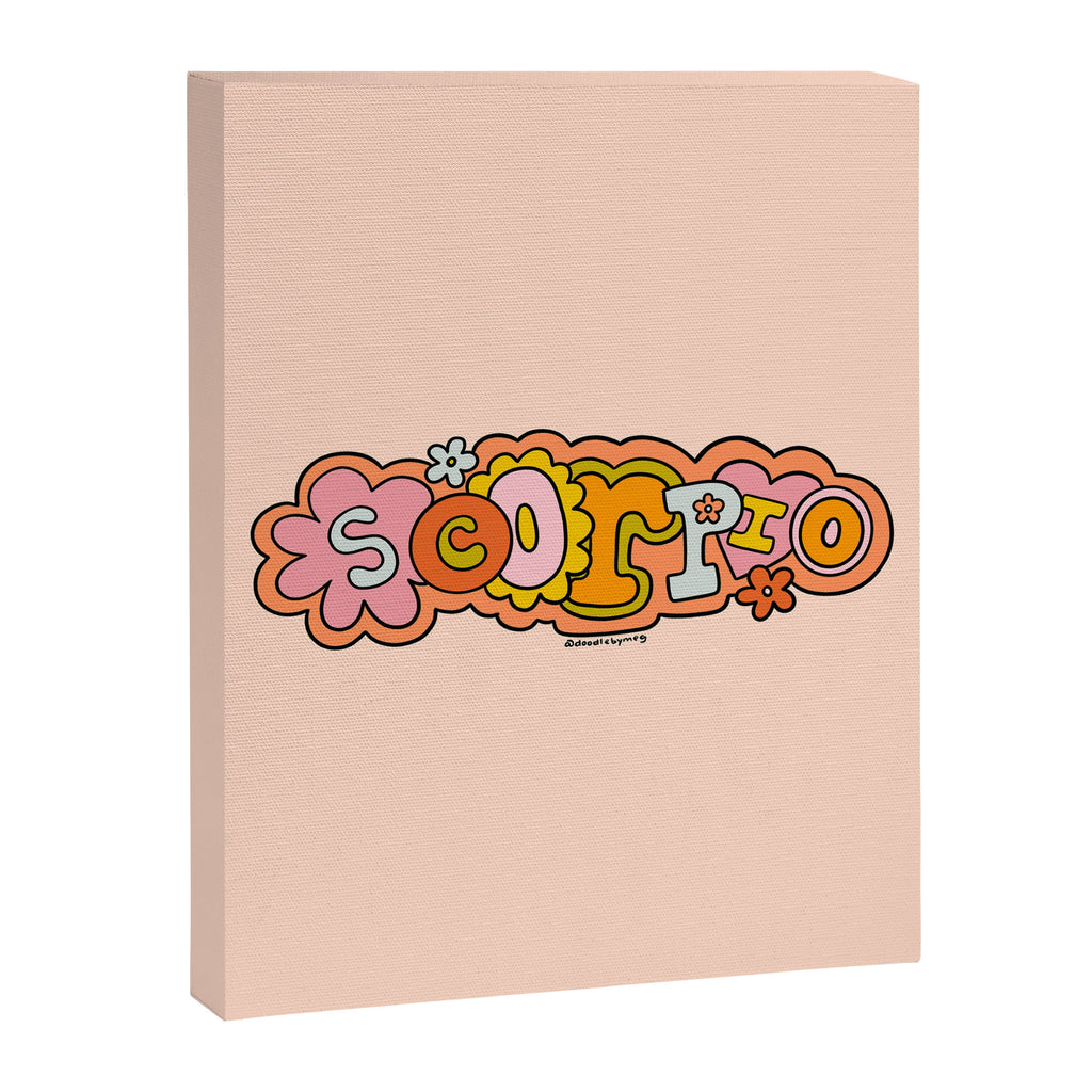 Scorpio Doodle Letters Canvas Print Gallery Image 8
