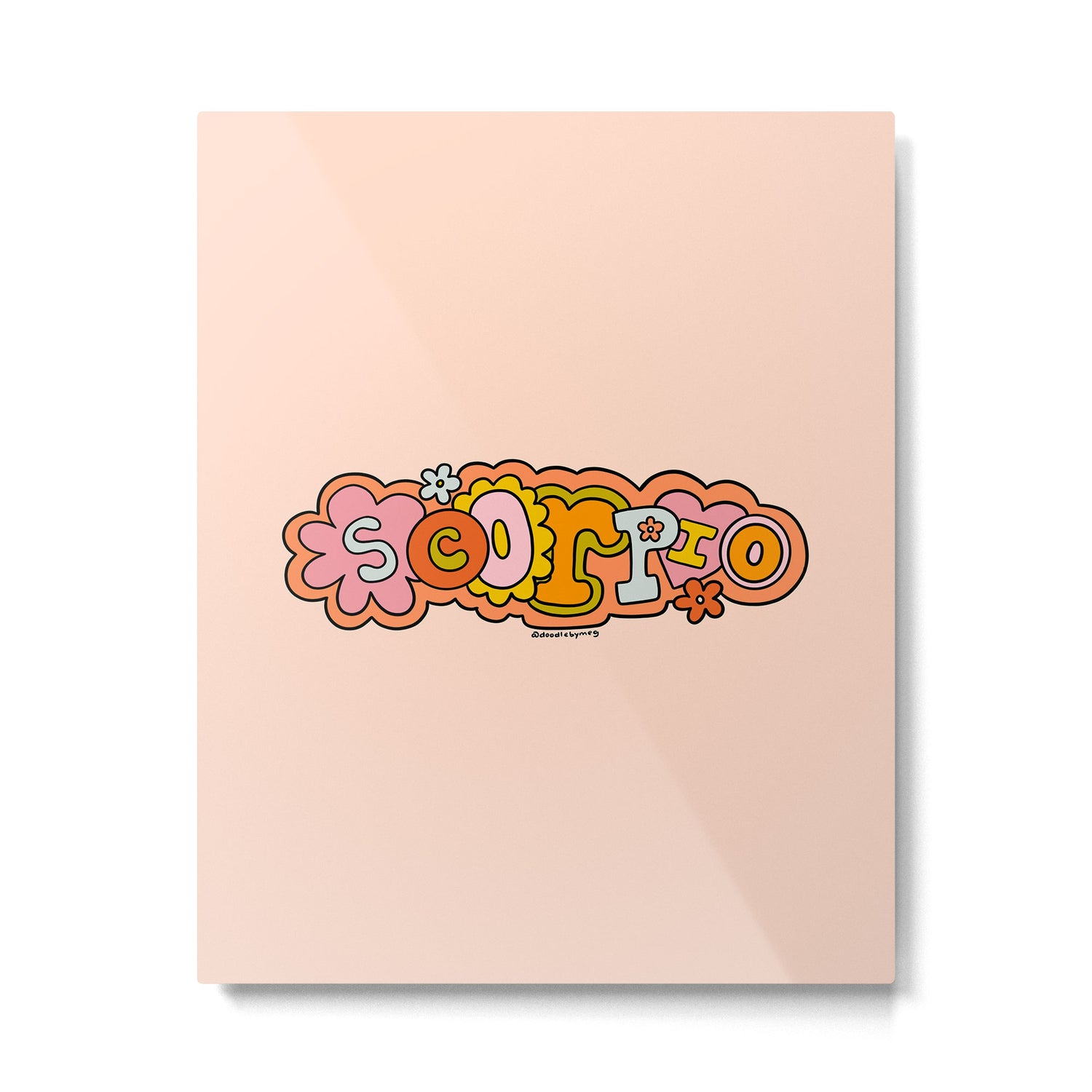 Scorpio Doodle Letters Metal Print Gallery Image 6
