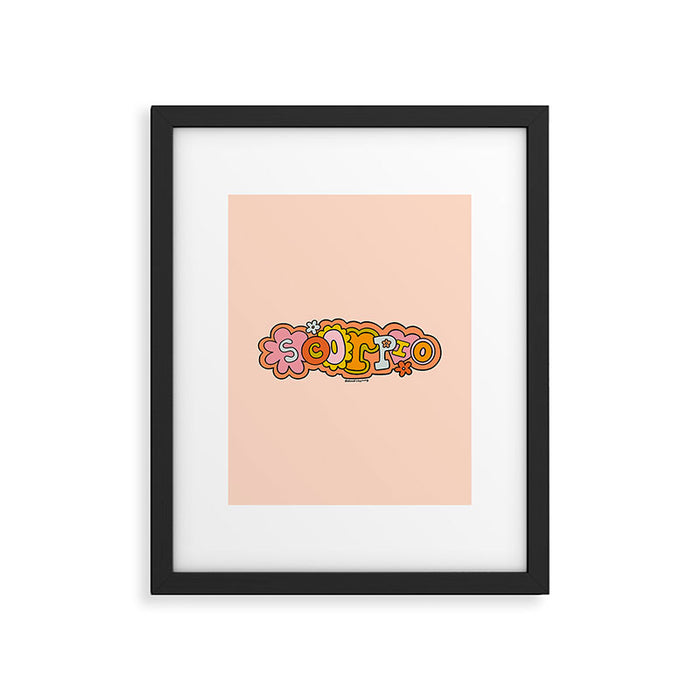 Scorpio Doodle Letters Framed Art Print Gallery Image 1