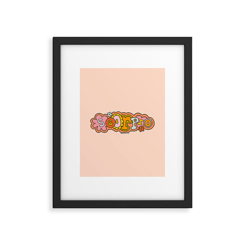 Scorpio Doodle Letters Framed Art Print Gallery Image 6