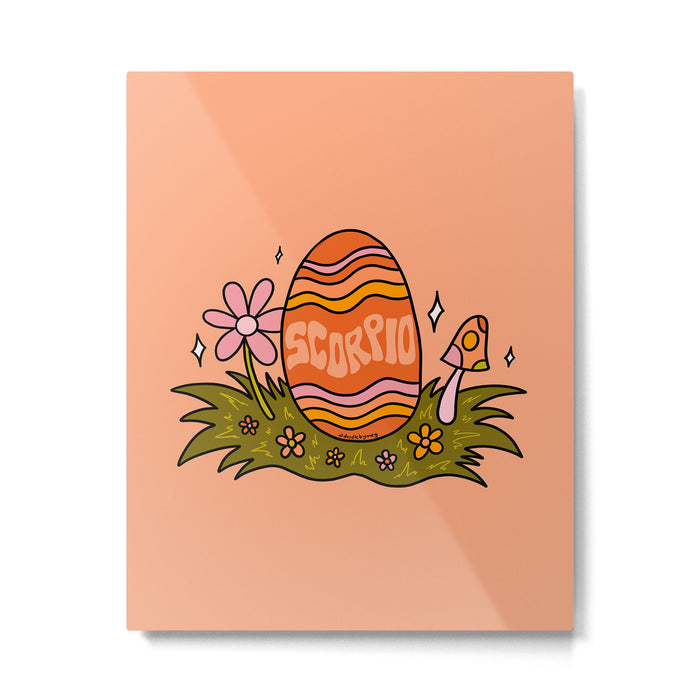 Scorpio Easter Egg Metal Print Gallery Image 1