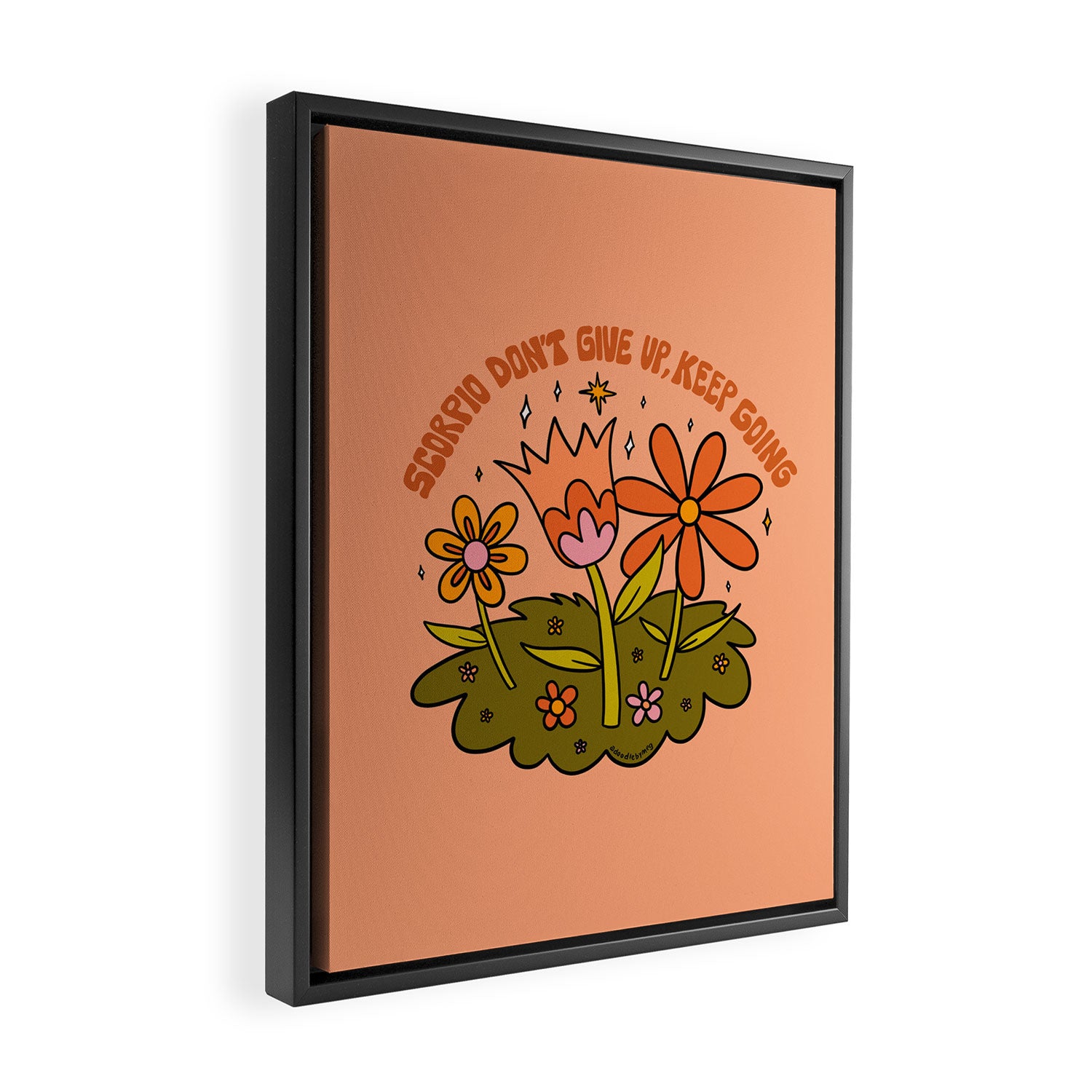 Scorpio Flower Framed Canvas Print Gallery Image 2