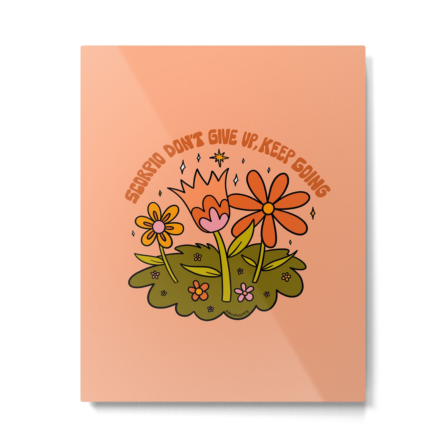 Scorpio Flower Metal Print Gallery Image 6