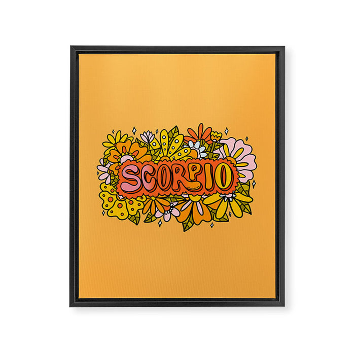 Scorpio Flowers Framed Canvas Print Gallery Image 1