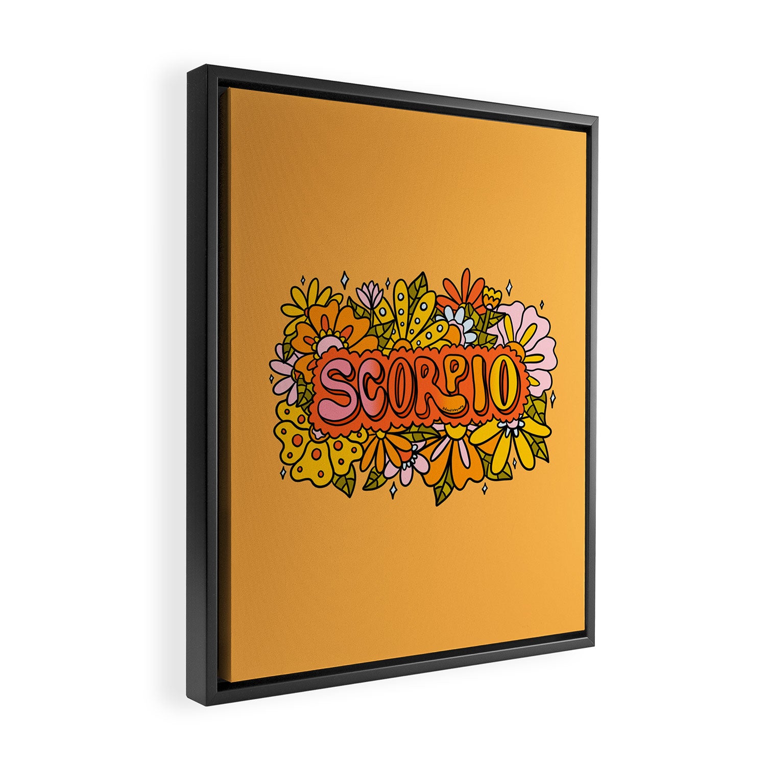 Scorpio Flowers Framed Canvas Print Gallery Image 2