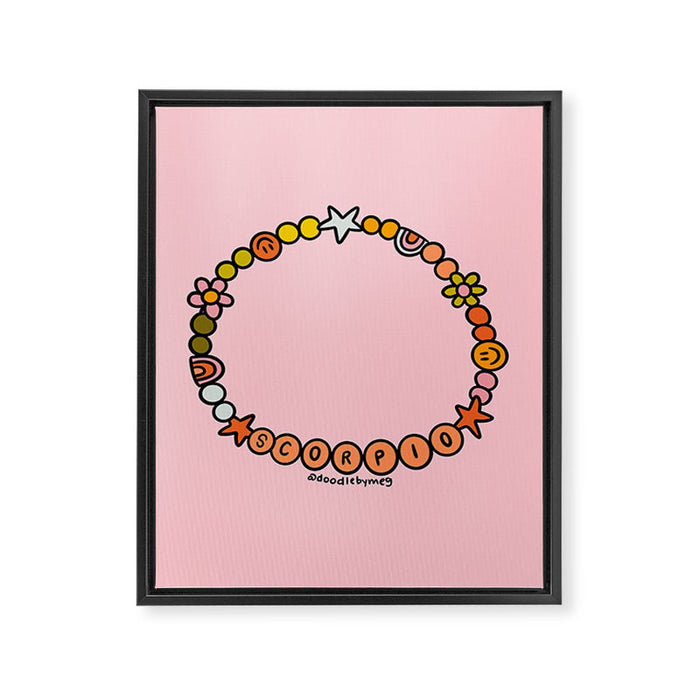 Scorpio Friendship Bracelet Framed Canvas Print Gallery Image 1
