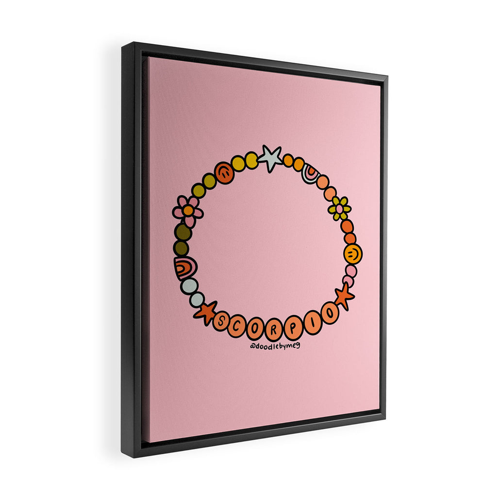 Scorpio Friendship Bracelet Framed Canvas Print Gallery Image 2
