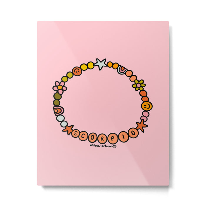 Scorpio Friendship Bracelet Metal Print Gallery Image 1
