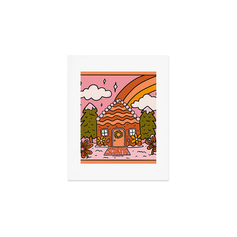 Scorpio Gingerbread House Art Print Gallery Image 1