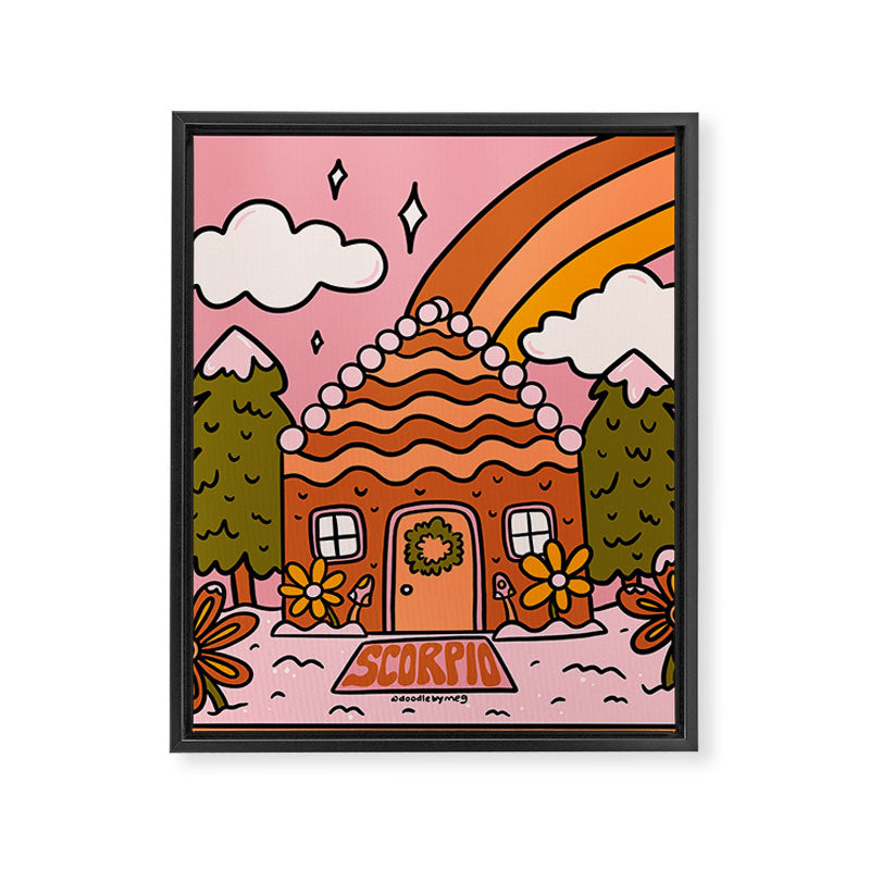 Scorpio Gingerbread House Framed Canvas Print Gallery Image 8