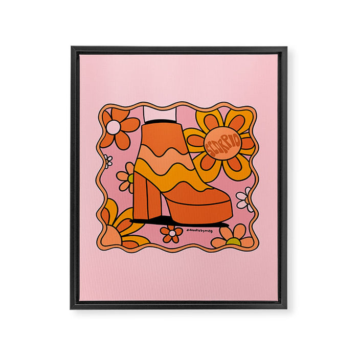 Scorpio Groovy Boot Framed Canvas Print Gallery Image 1
