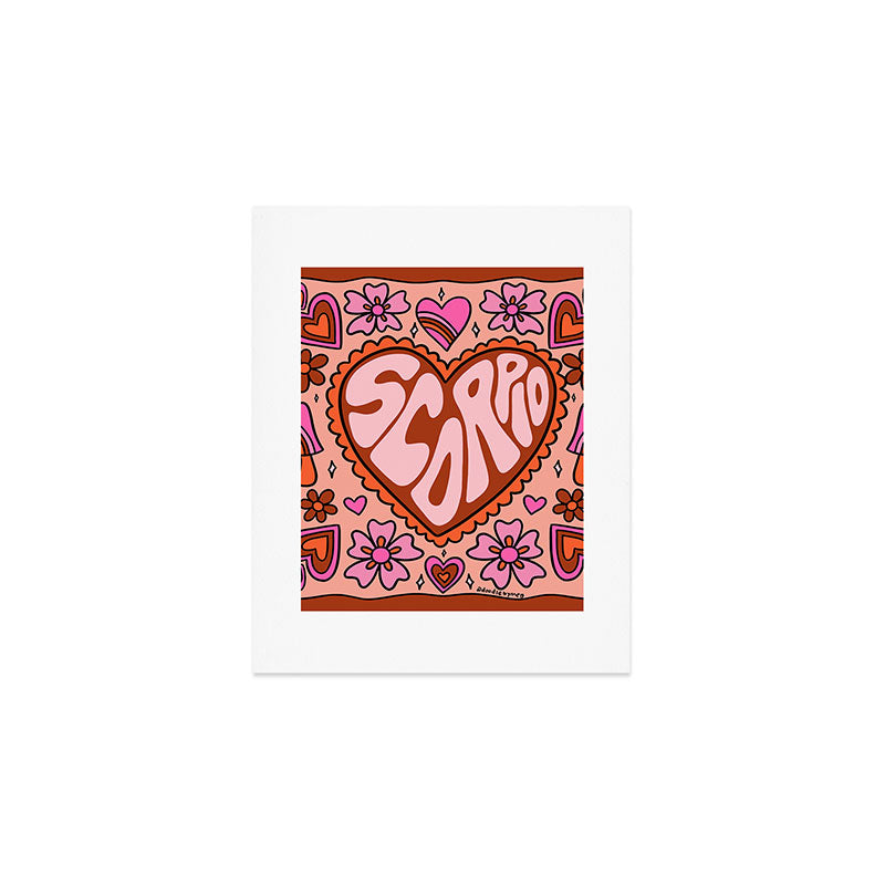 Scorpio Heart Art Print Gallery Image 1
