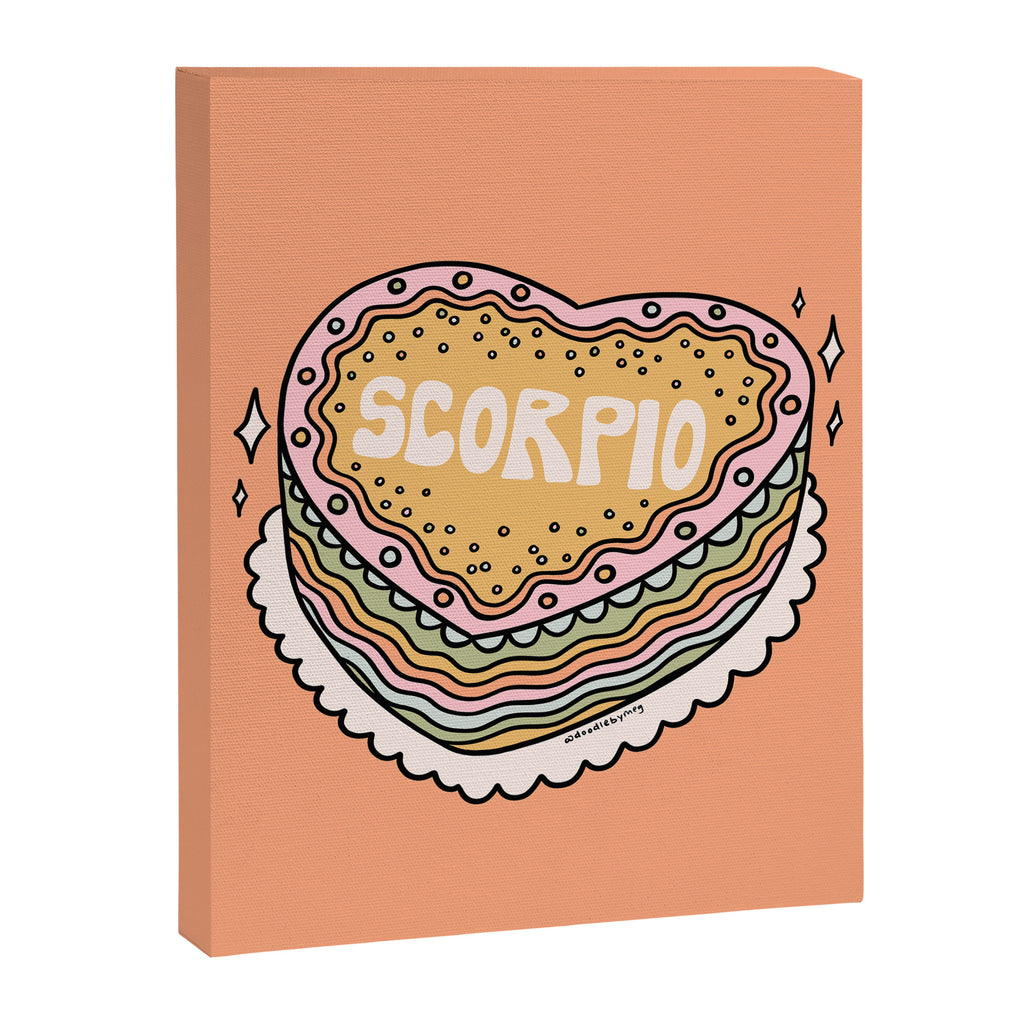 Scorpio Heart Cake Canvas Print Gallery Image 8