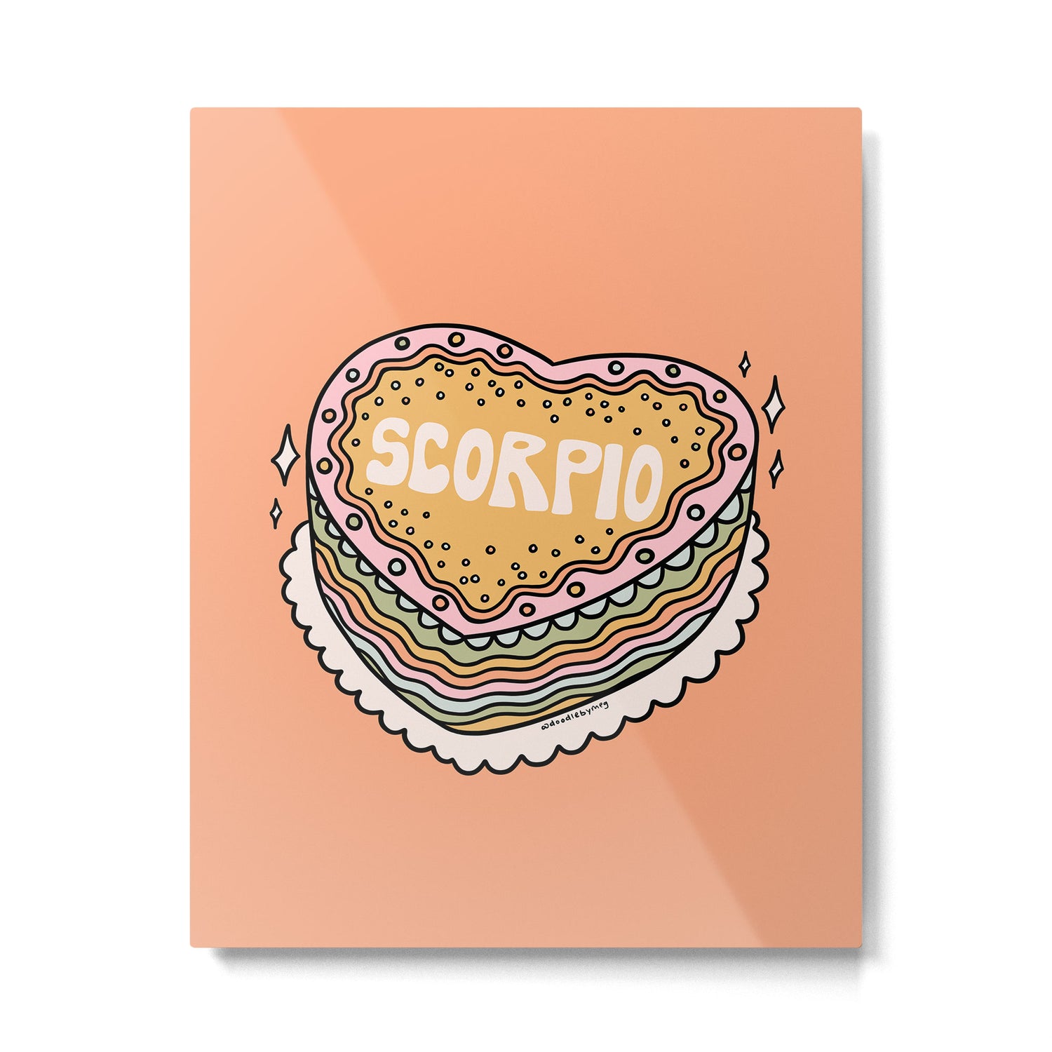 Scorpio Heart Cake Metal Print Gallery Image 6