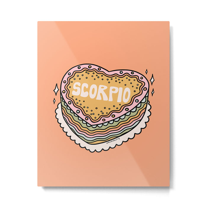 Scorpio Heart Cake Metal Print Gallery Image 1