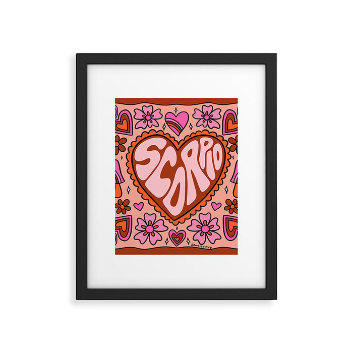 Scorpio Heart Framed Art Print Gallery Image 1