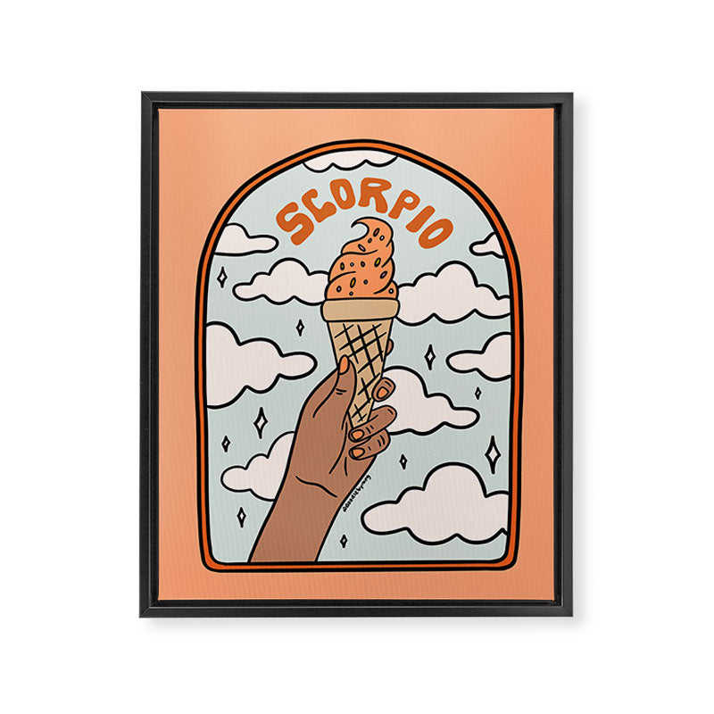 Scorpio Ice Cream Framed Canvas Print Gallery Image 8